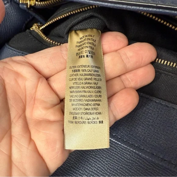 Authentic Burberry Camberley Medium Leather Satchel Navy Blue Hand Bag - Picture 16 of 16